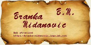 Branka Midanović vizit kartica